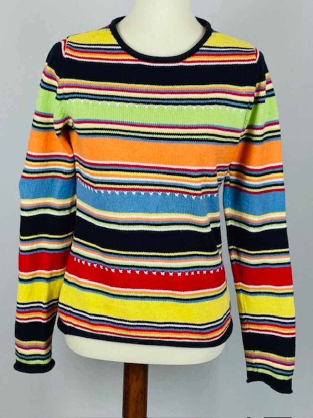 Vtg Y2K Crazy Horse Liz Claiborne Roll Neck Sweater Sz S Preppy Indie Downtown